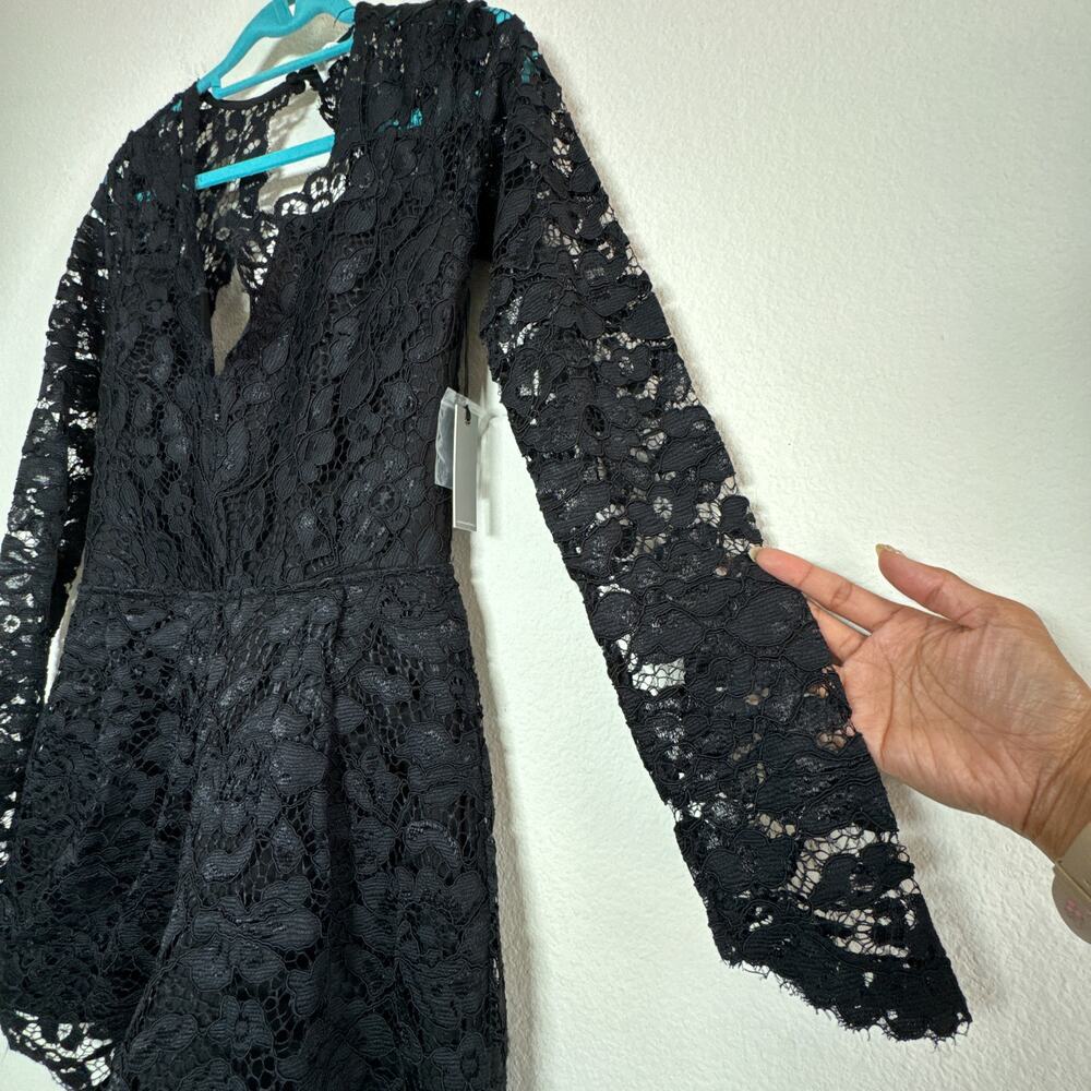 Lovers + Friends Long Sleeve Lace Romper Eve - Picture 6 of 11